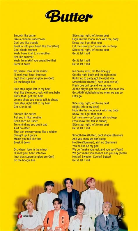 bt lyrics|bts butter song lyrics.